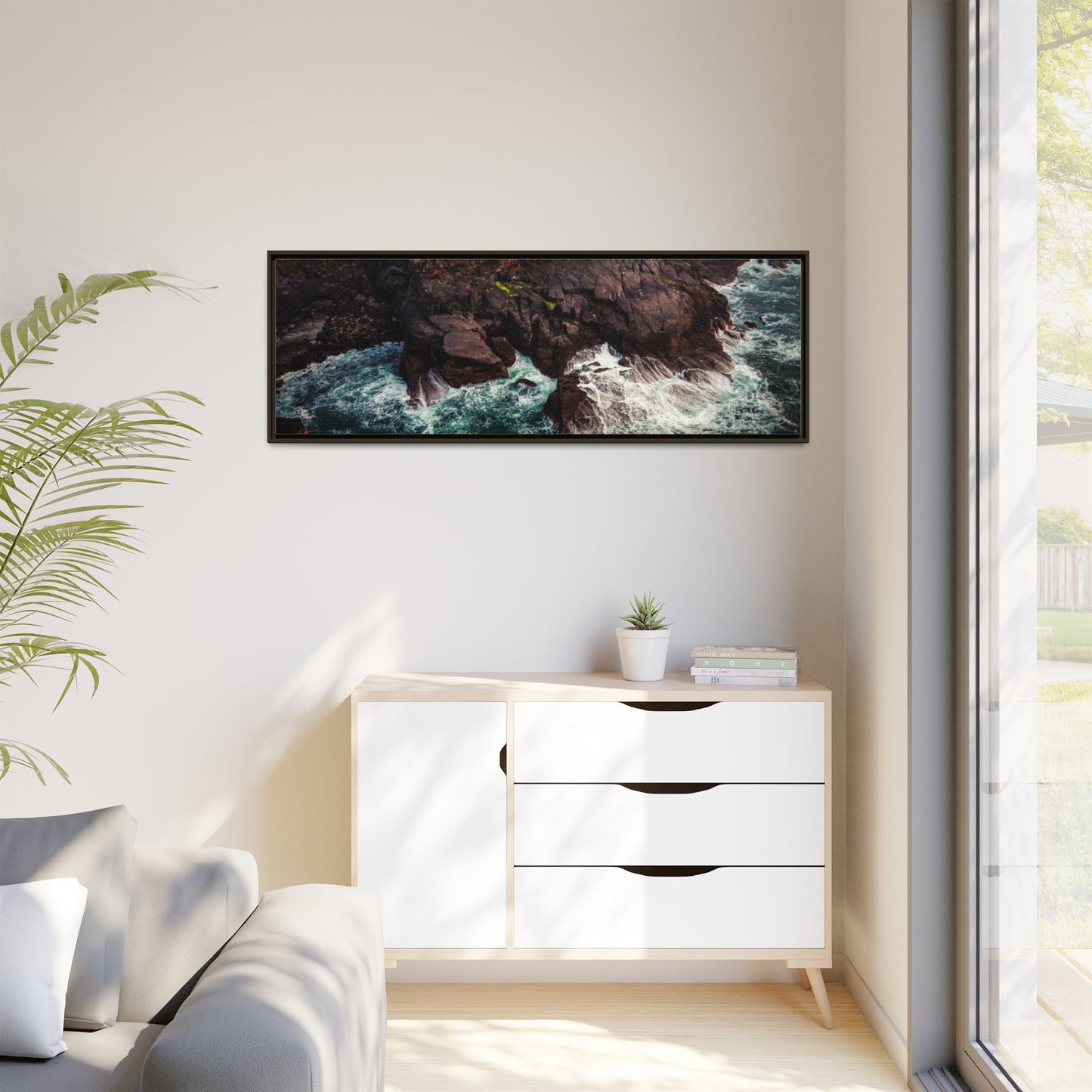 Kerry Head Matte Canvas, Framed (Multi-color)
