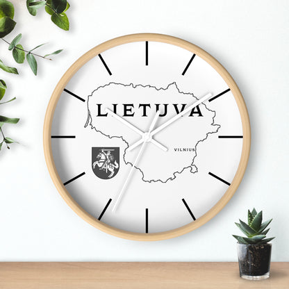 Lithuania Minimalistic Map Wall Clock - Modern Decor for Home & Office