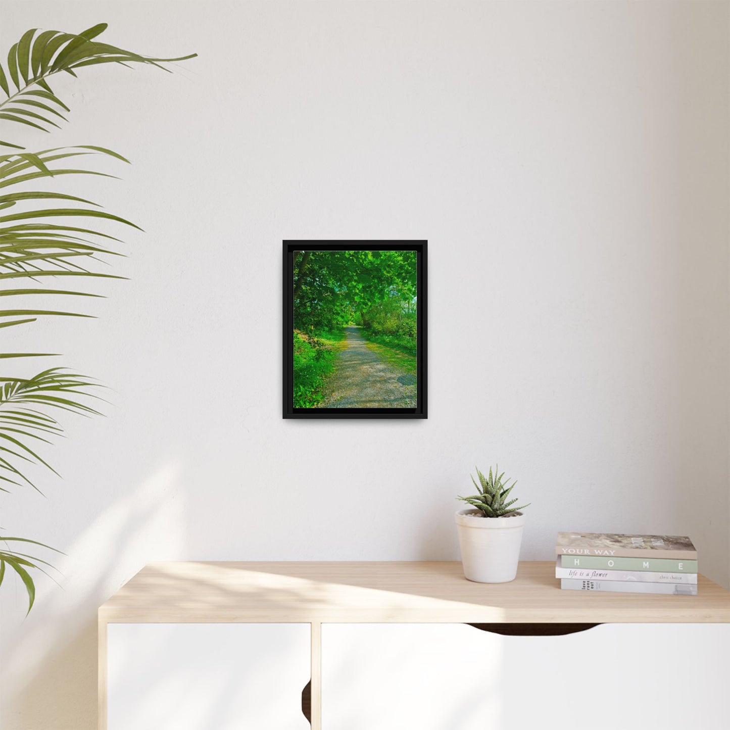 Listowel River Walk Matte Canvas, Framed (Multi-color)
