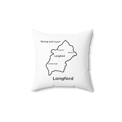 Longford Spun Polyester Square Pillow White Edition 2 Sizes