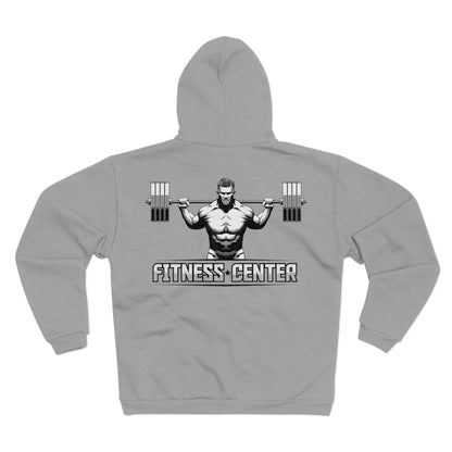 Unisex Fitness Zip Sweatshirt - Strong Design for Gym Lovers