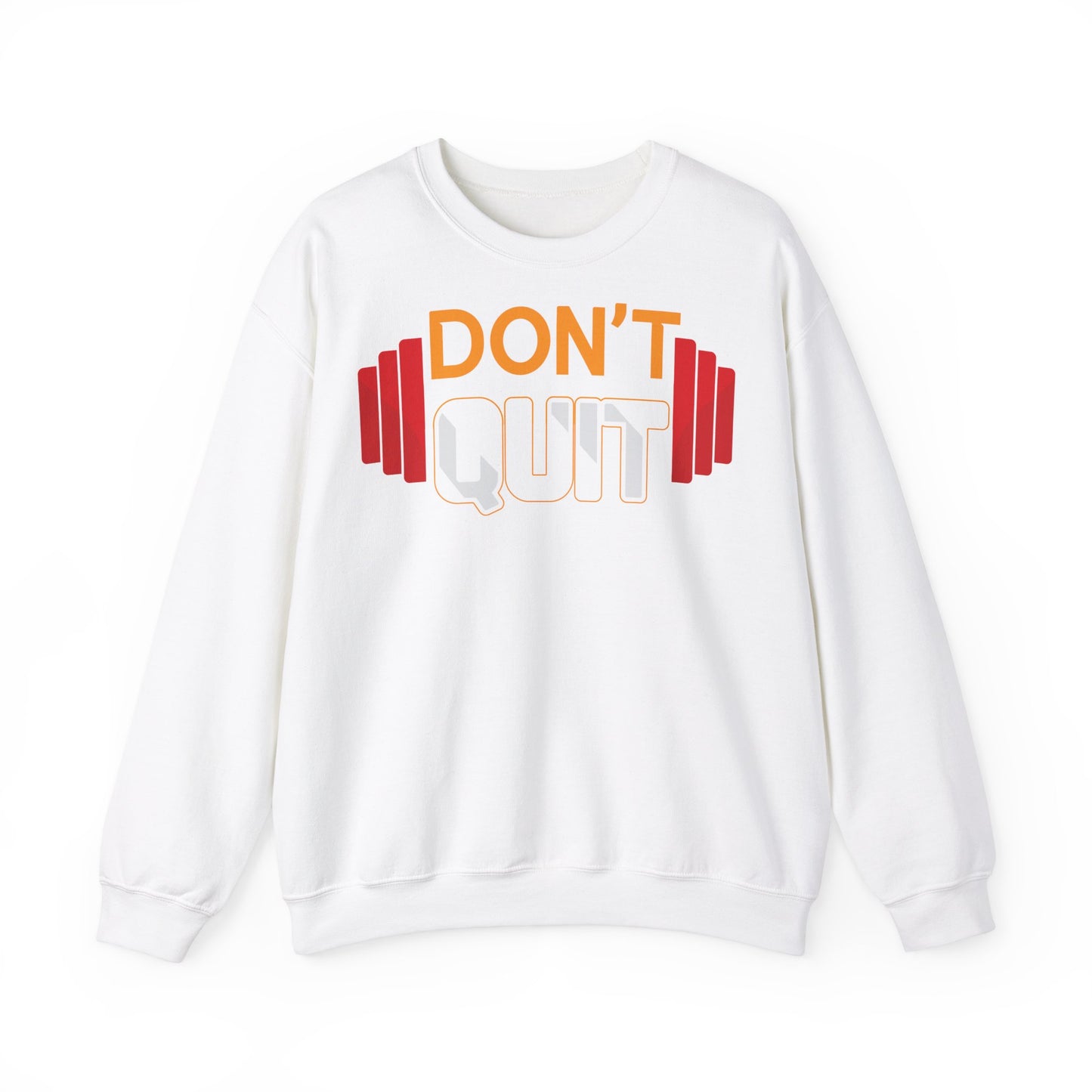 Motivational Crewneck Sweatshirt - 'Don't Quit' Fitness Apparel