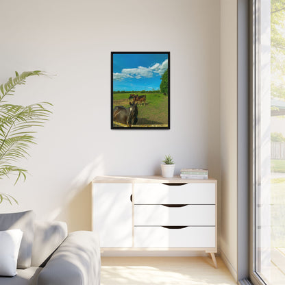 horses 2 Matte Canvas, Framed (Multi-color)