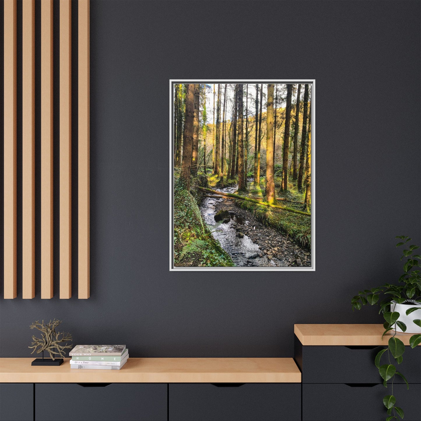 Glanageenty Forest Trail 2 Matte Canvas, Framed (Multi-color)