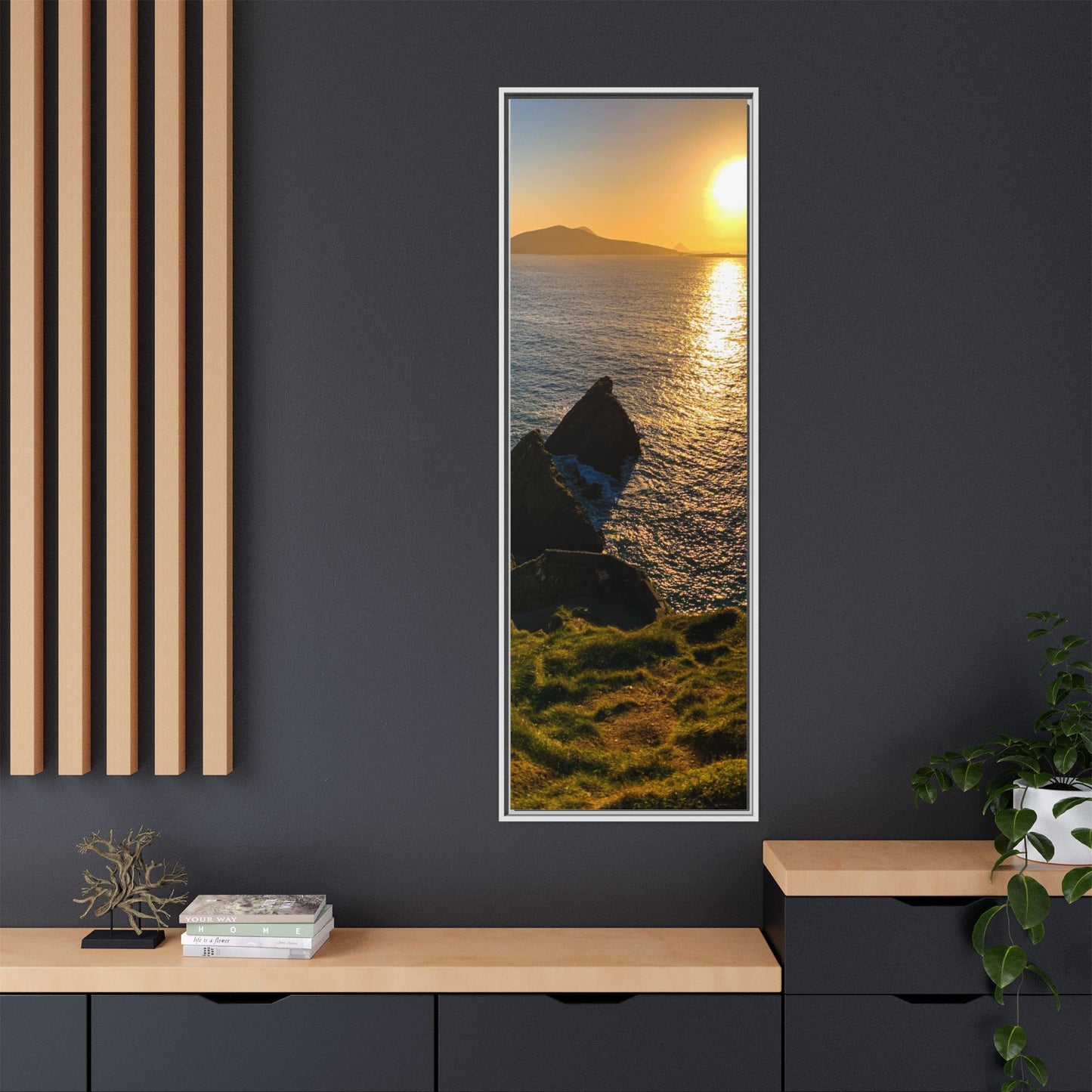Dunquin Pier Matte Canvas, Framed (Multi-color)