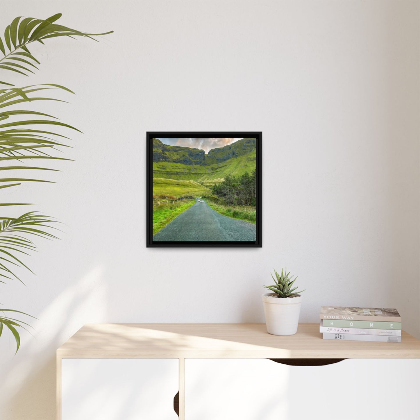 Gleniff Horseshoe Matte Canvas, Framed (Multi-color)