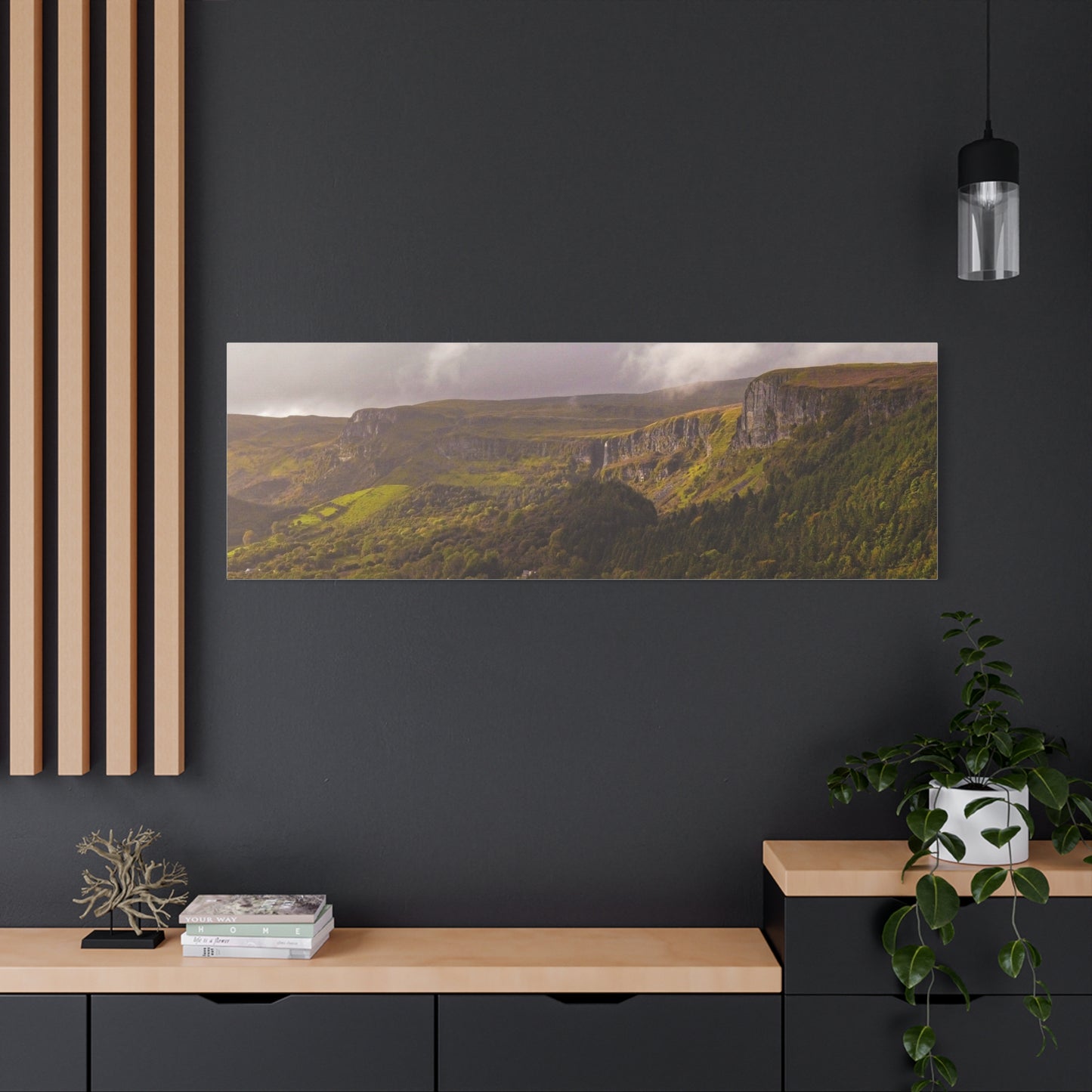 Sruth in Aghadh an Aird or The devil's Chimney Matte Canvas, Stretched, 1.25"