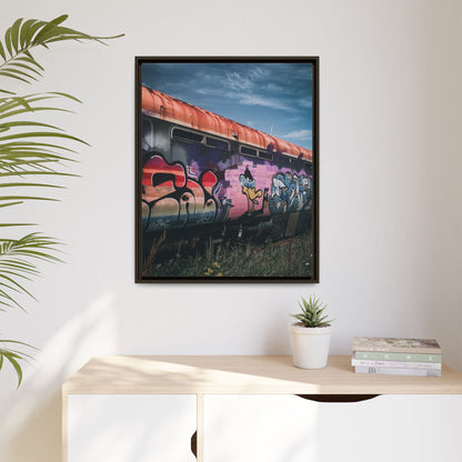 Night Train Matte Canvas, Framed (Multi-color)