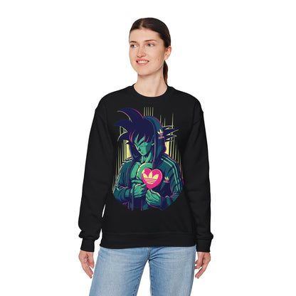 Anime-Inspired Unisex Heavy Blend™ Crewneck Sweatshirt - Heart Design
