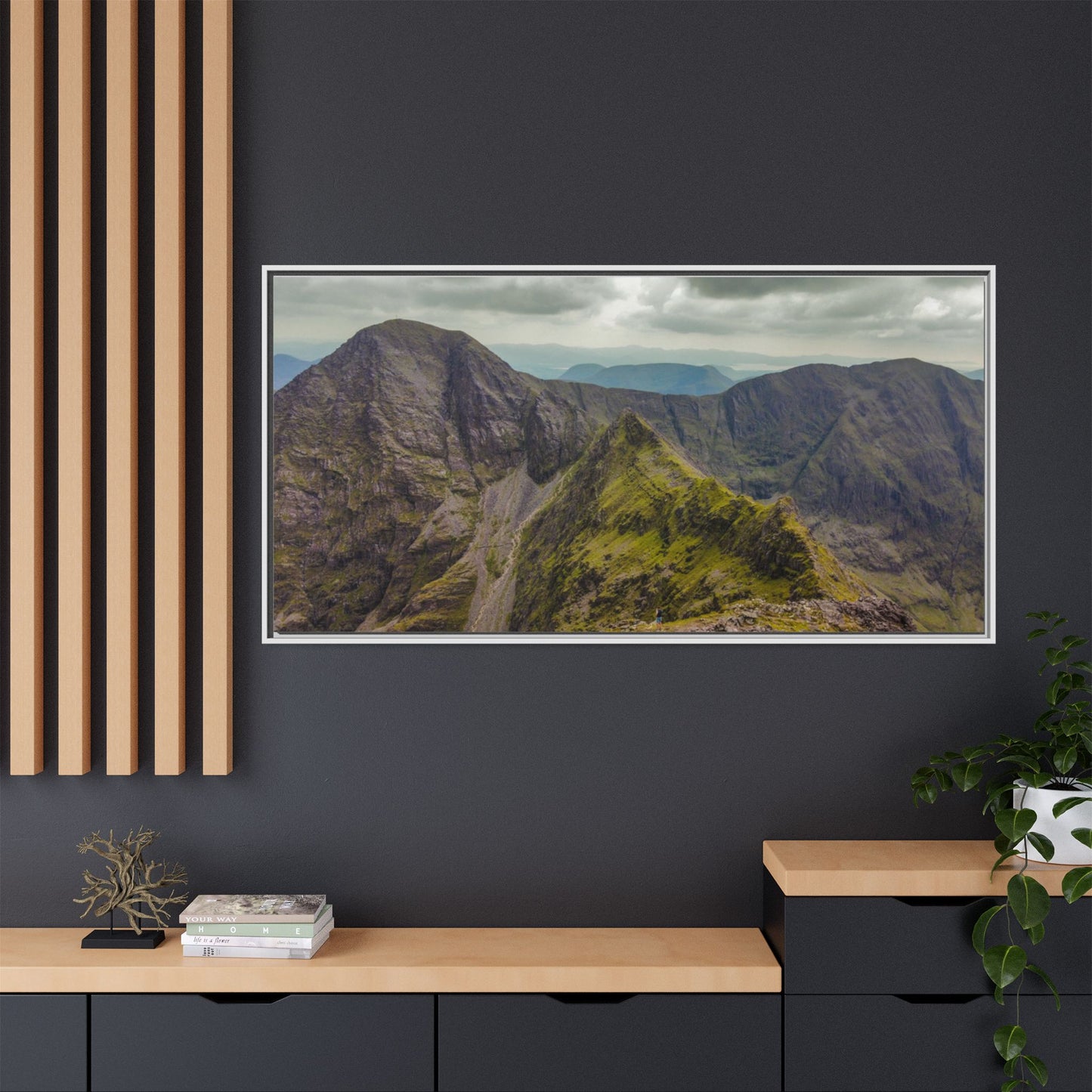Halfway to Carrauntoohil Matte Canvas, Framed (Multi-color)