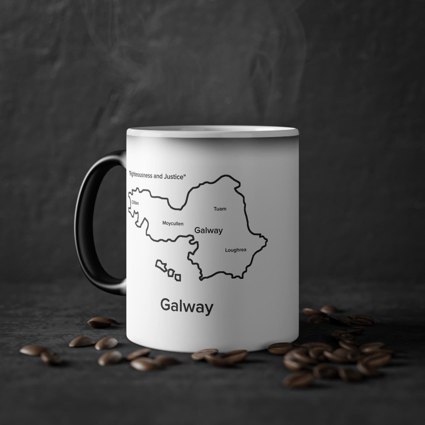 Galway Magic Mug: Color - Changing Coffee Cup with Artistic Map Design