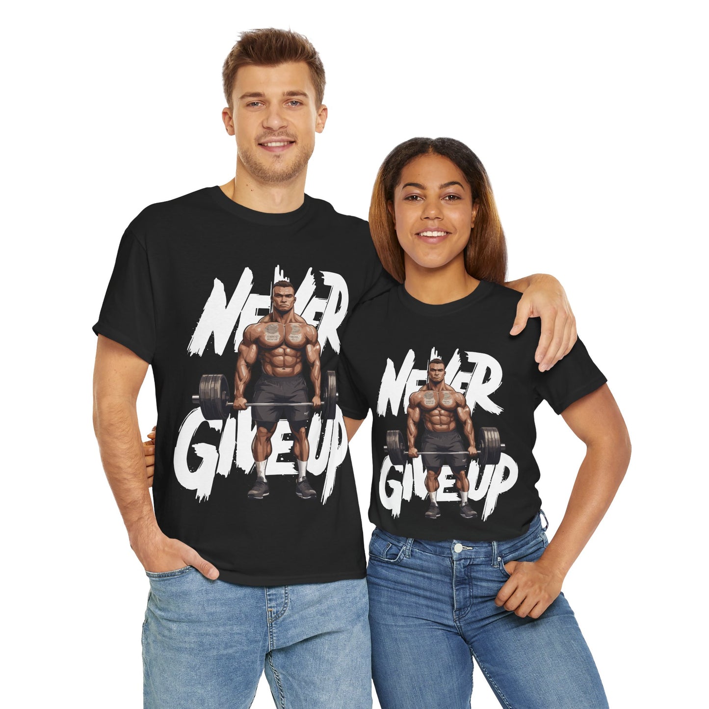 Never Give Up Unisex Heavy Cotton Tee