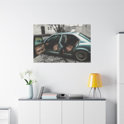 BMW 7 Matte Canvas, Stretched, 1.25"