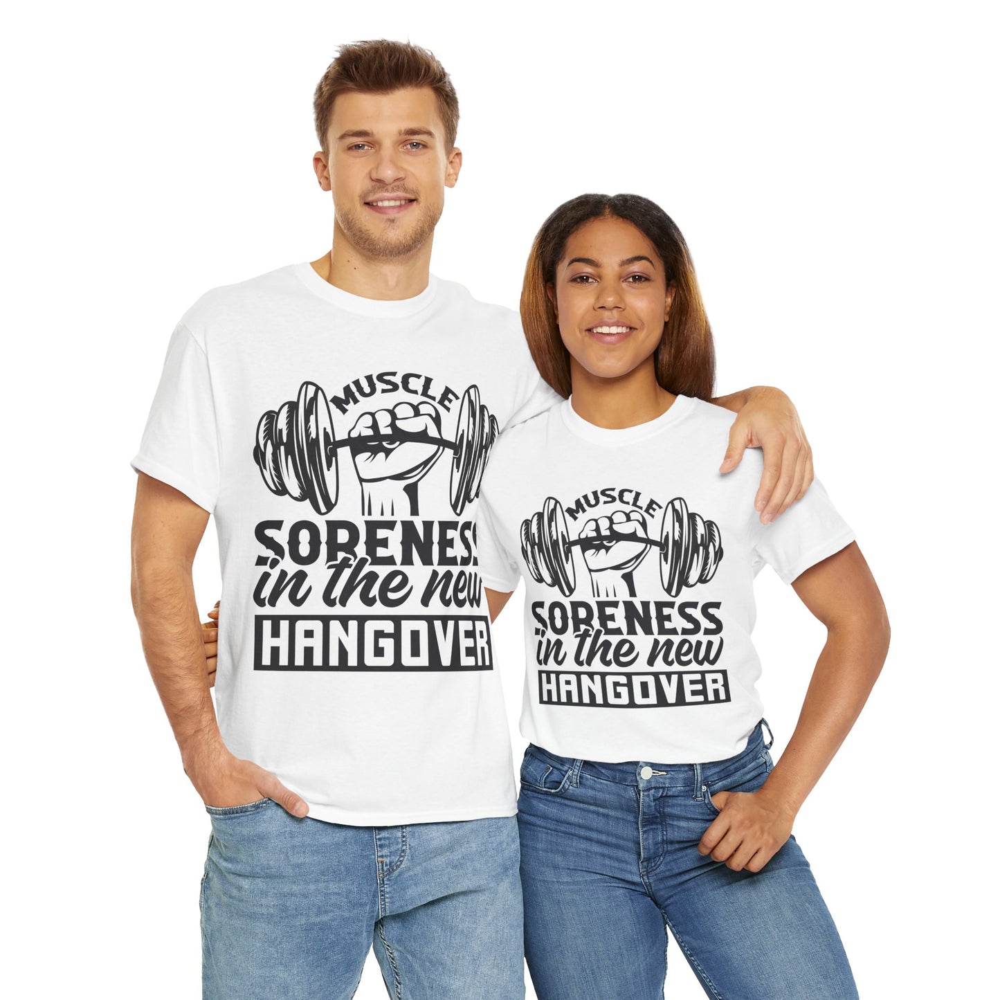 Muscle Soreness Unisex Heavy Cotton Tee - Perfect for Gym Lovers & Fitness Enthusiasts