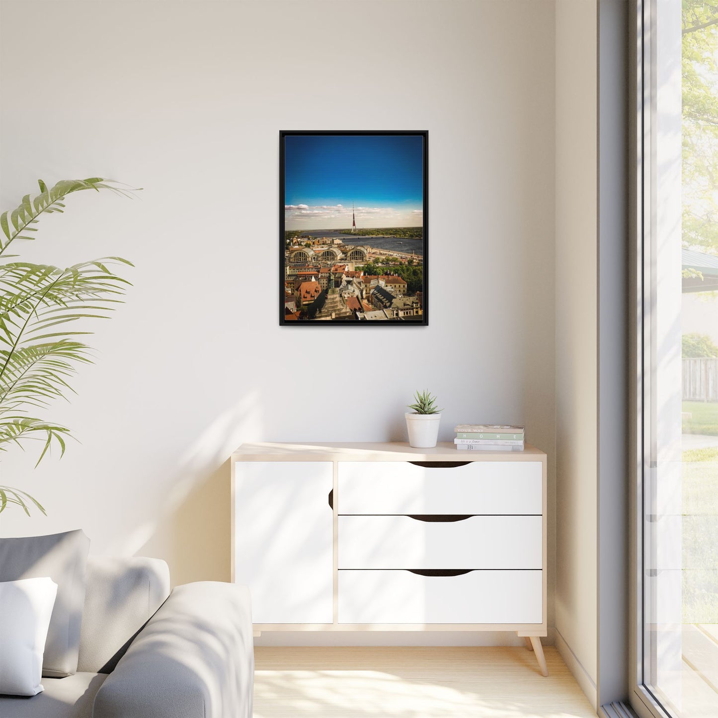 Riga TV Tower Matte Canvas, Framed (Multi-color)
