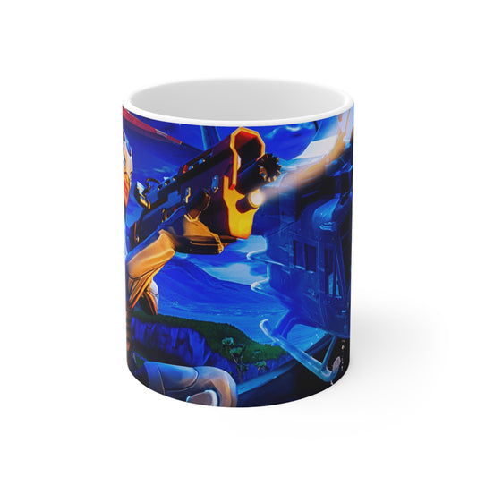 Heroic Ceramic Coffee Cups - 11oz & 15oz | Bold Action Design for Gamers