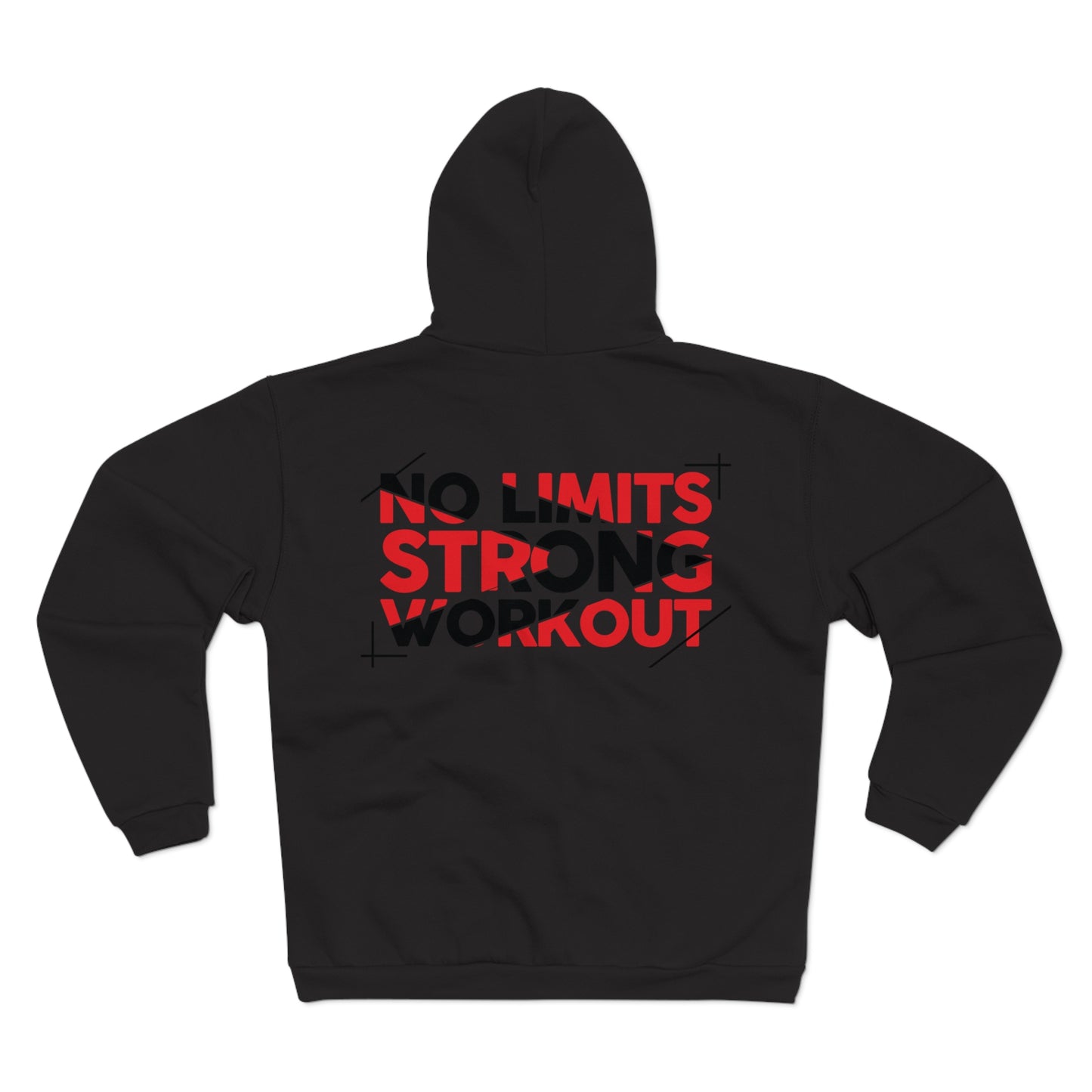 No Limits Strong Workout Unisex Hooded Zip Sweatshirt