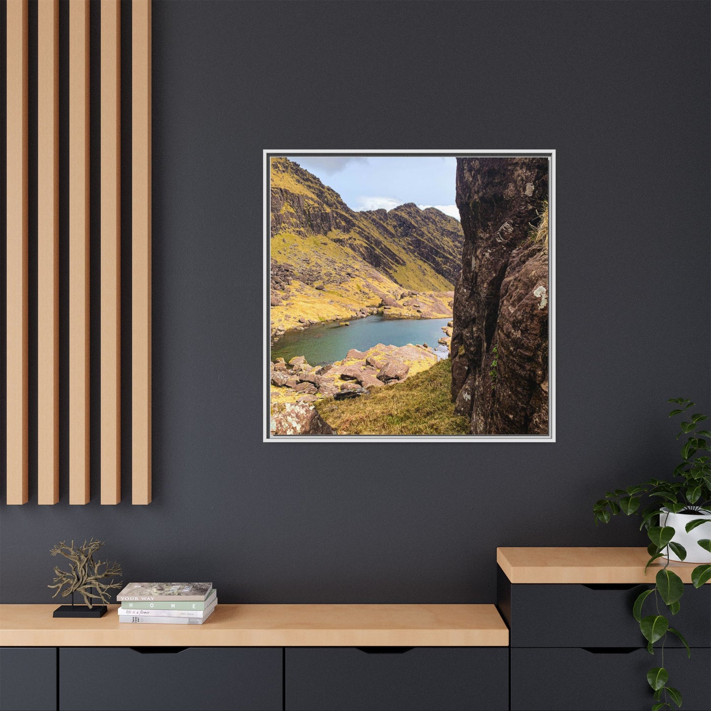 Mount Brandon Valley Matte Canvas, Framed (Multi-color)