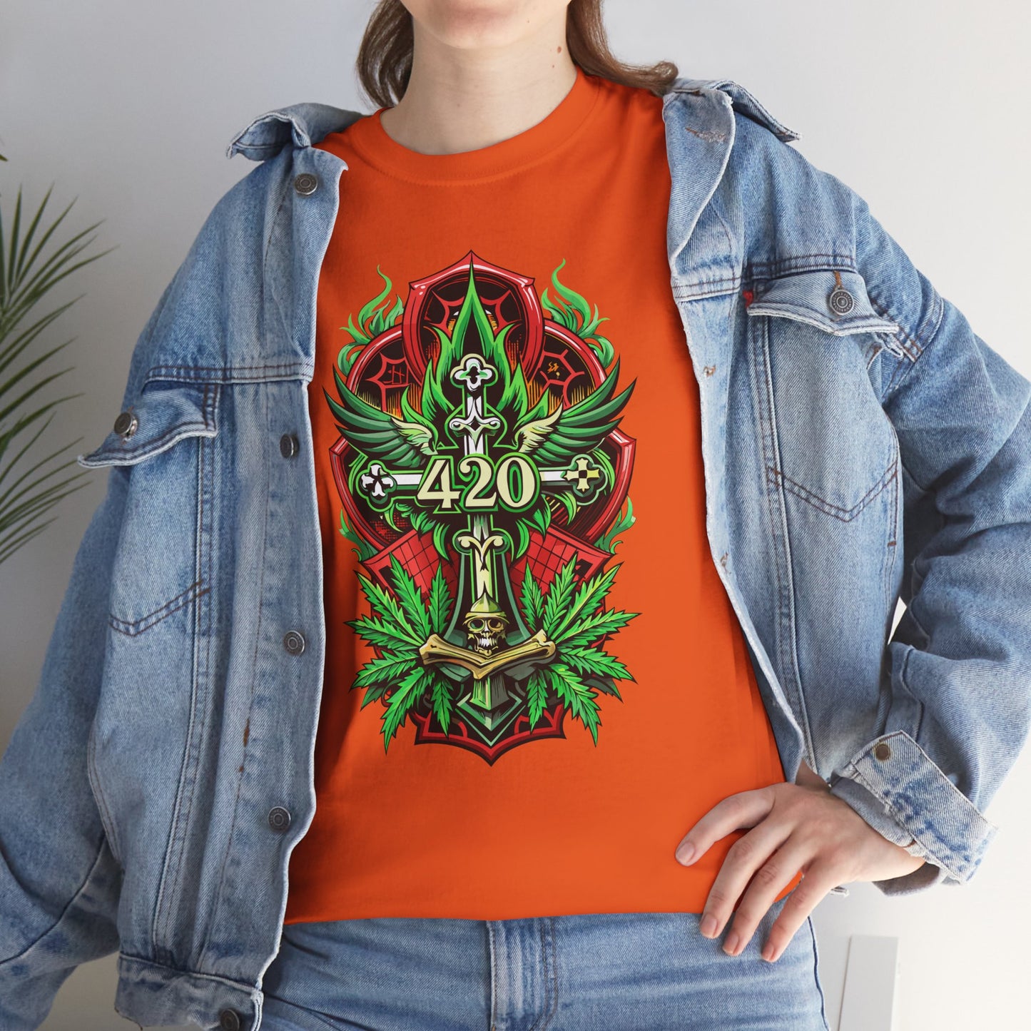 420 Cannabis Shield T-Shirt – Marijuana Leaf Stoner Graphic Tee