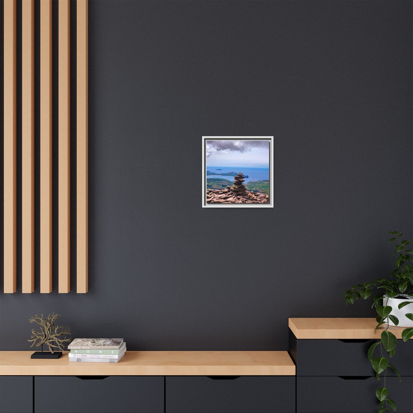 Mount Brandon Top Matte Canvas, Framed (Multi-color)