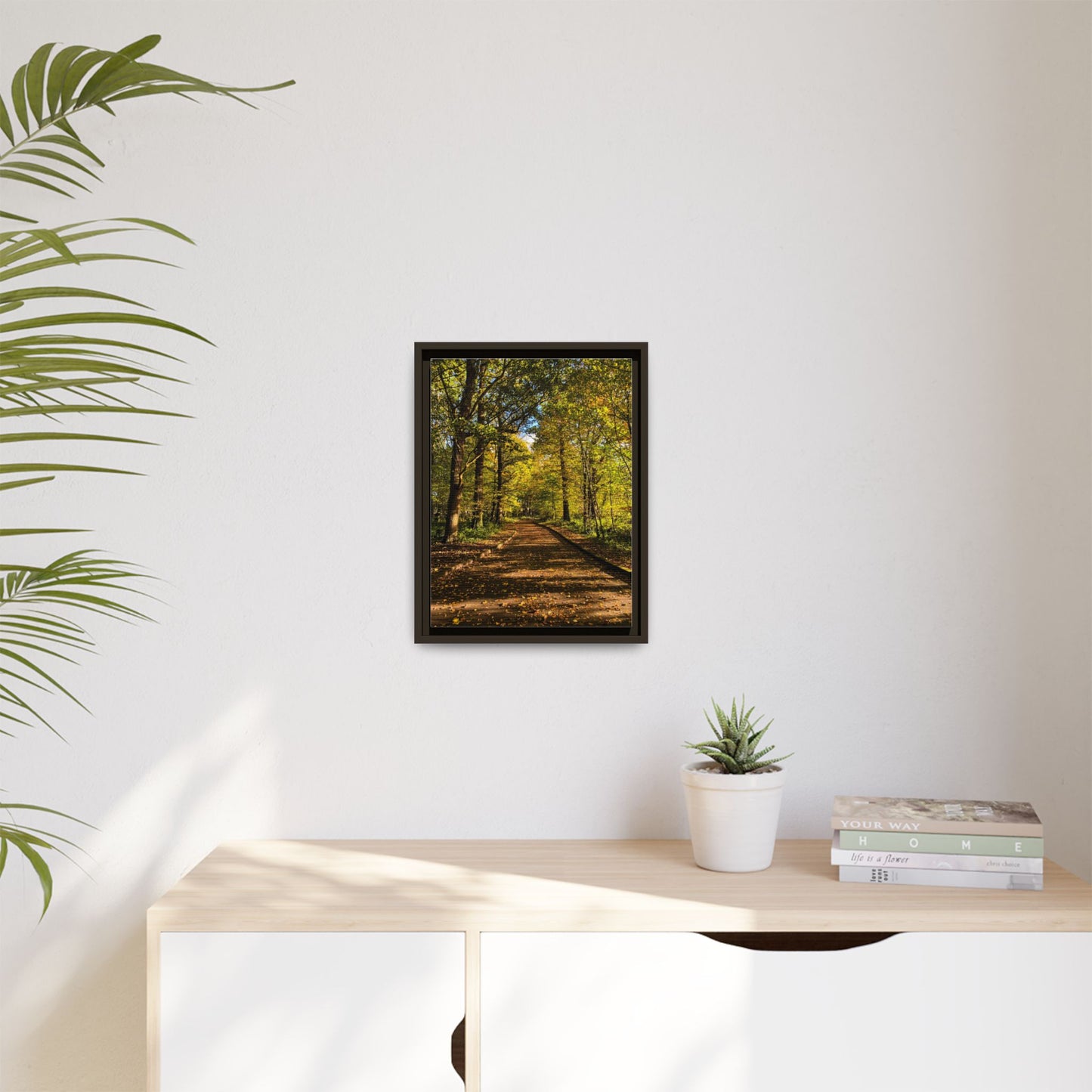 Listowel Town Park Autumn Matte Canvas, Framed (Multi-color)
