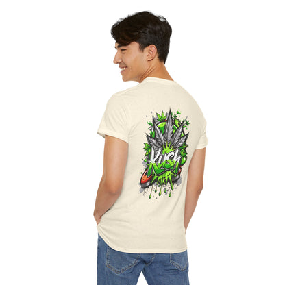 Kush Graffiti T-Shirt — Green Cannabis Leaf Street Art Tee