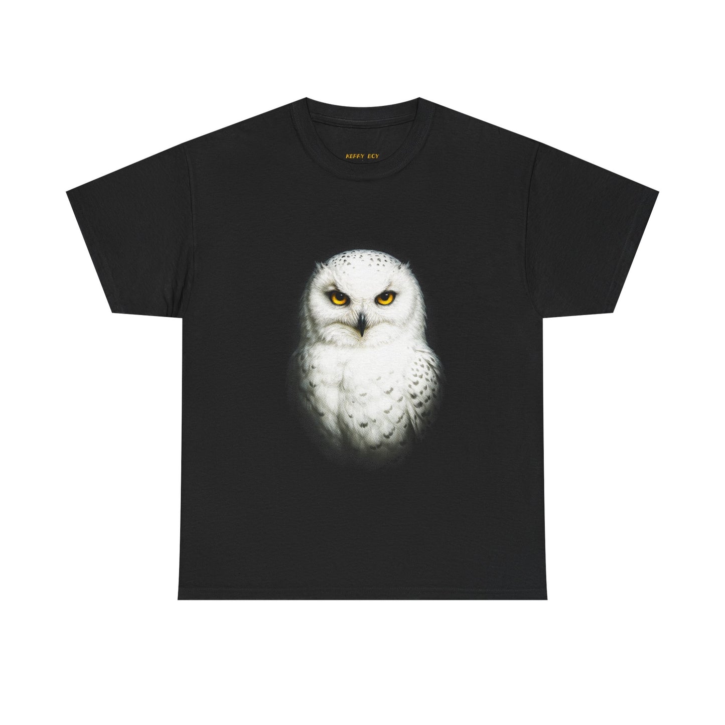 Snowy Owl Graphic Tee — Realistic White Owl Illustration T-Shirt