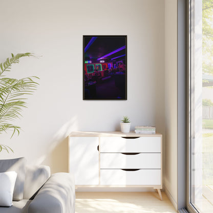 Mermaids Night Club Matte Canvas, Framed (Multi-color)