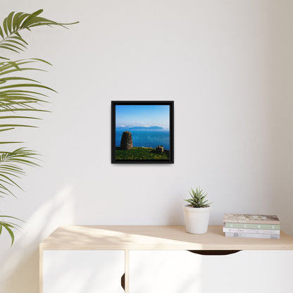 Ask Tower Matte Canvas, Framed (Multi-color)