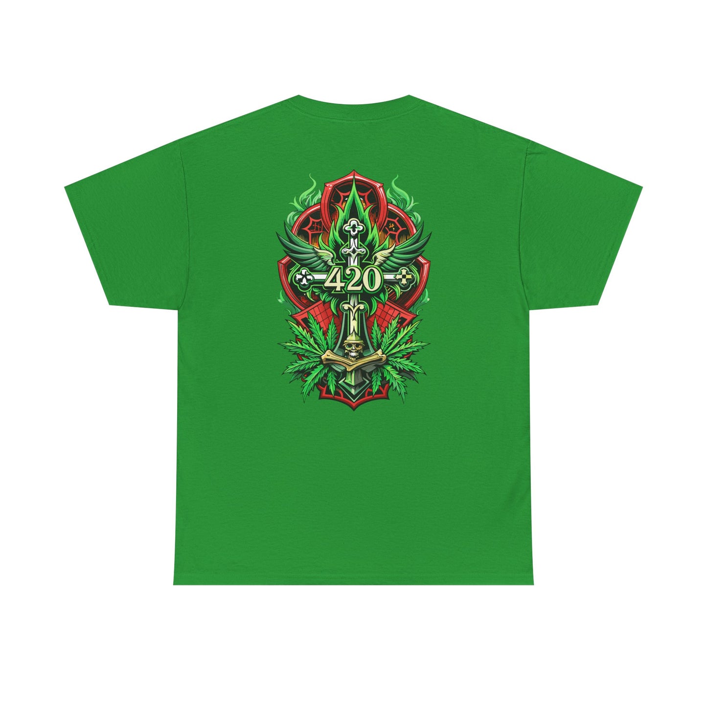 420 Cannabis Shield T-Shirt – Marijuana Leaf Stoner Graphic Tee