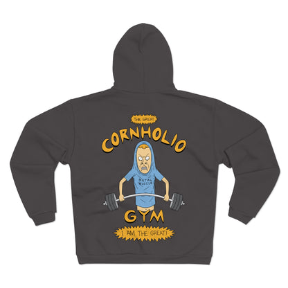Cornholio Gym Unisex Hooded Zip Sweatshirt  - I Am The Great Workout Hoodie