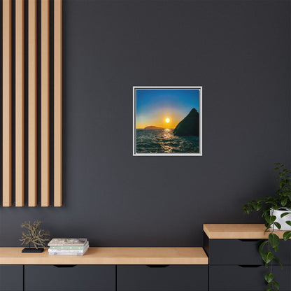 Dunquin Pier Sunset Matte Canvas, Framed (Multi-color)