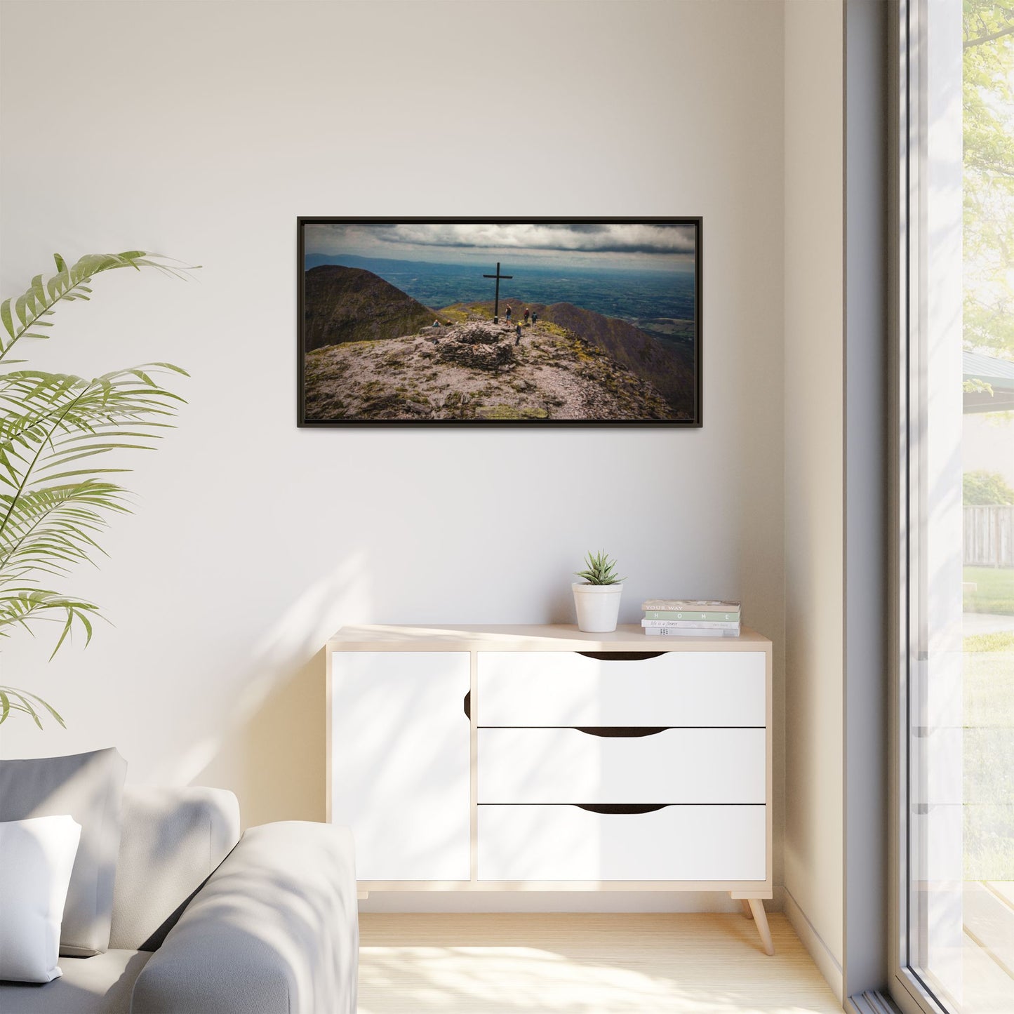 Carrauntoohil Summit Matte Canvas, Framed (Multi-color)