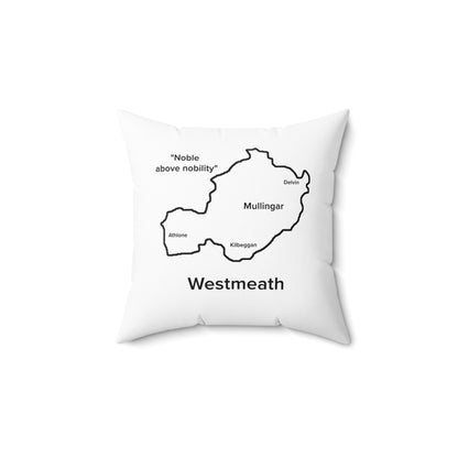 Westmeath Spun Polyester Square Pillow White Edition 2 Sizes