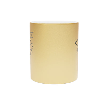 Tyrone County Metallic Colour Mug - Silver/Gold - Perfect Gift for Coffee Lovers