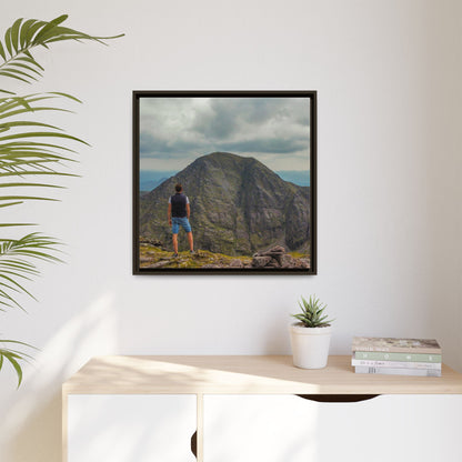 Cross On Top Matte Canvas, Framed (Multi-color)