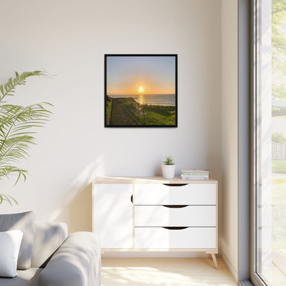 Sunset in Ballybunion 2 Matte Canvas, Framed (Multi-color)