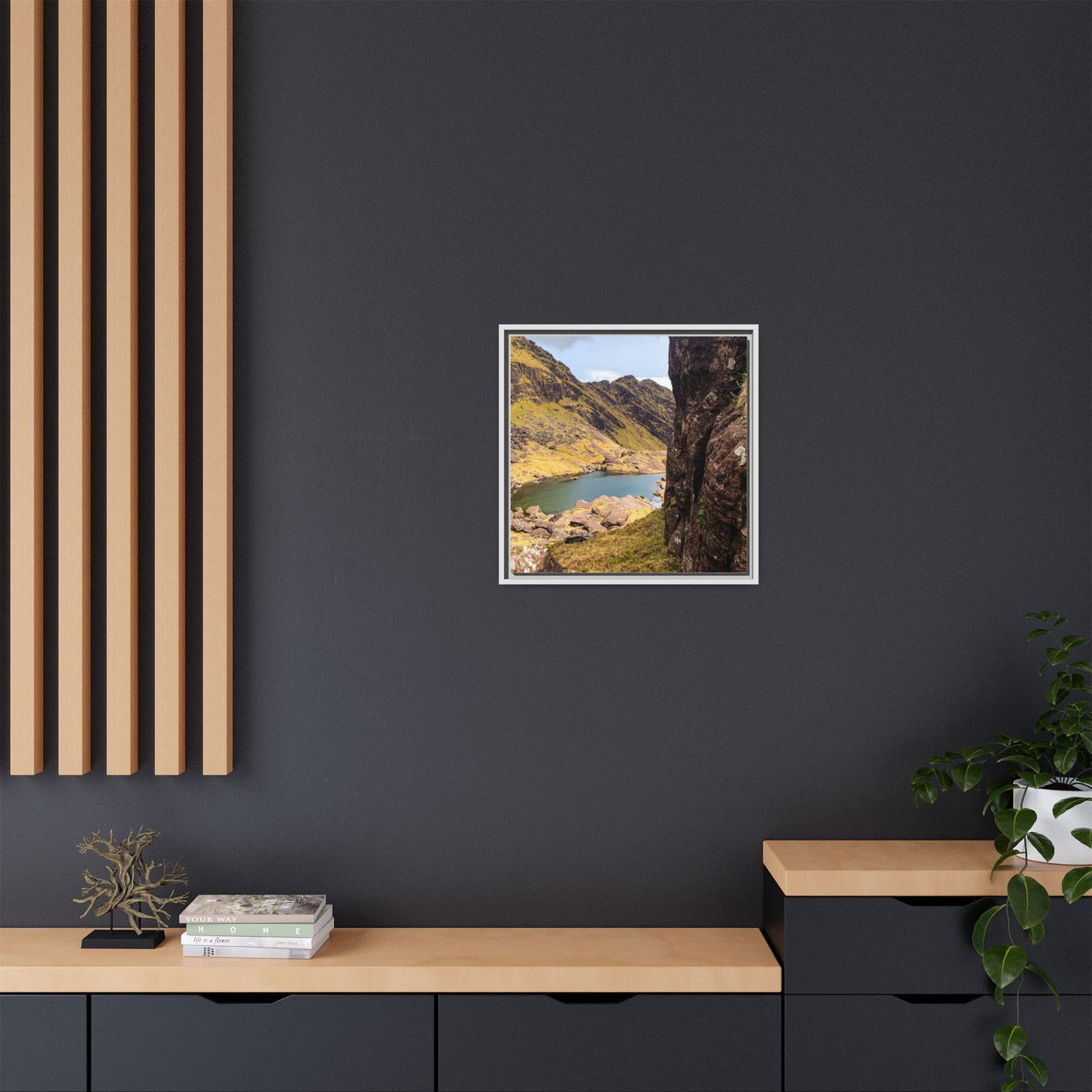Mount Brandon Valley Matte Canvas, Framed (Multi-color)