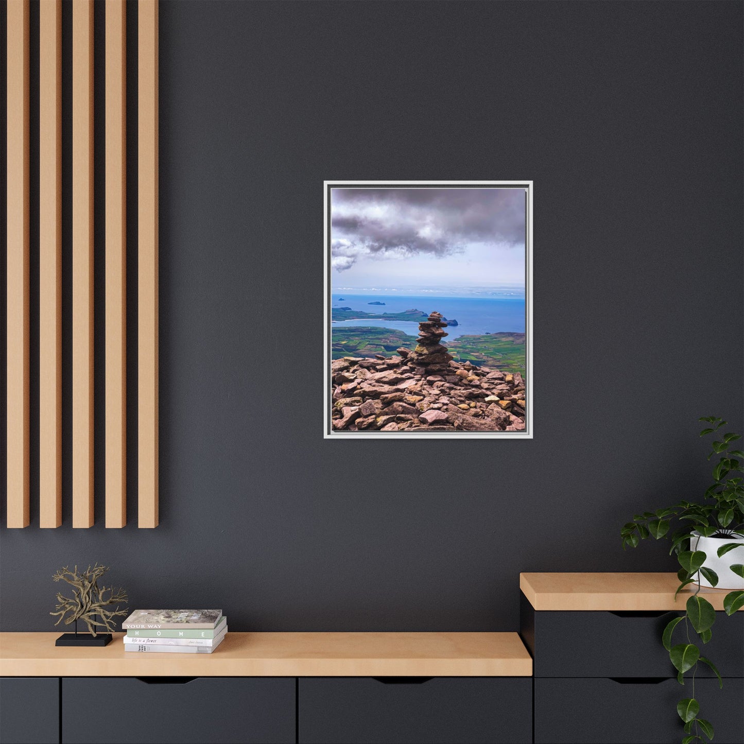 Mount Brandon Top Matte Canvas, Framed (Multi-color)