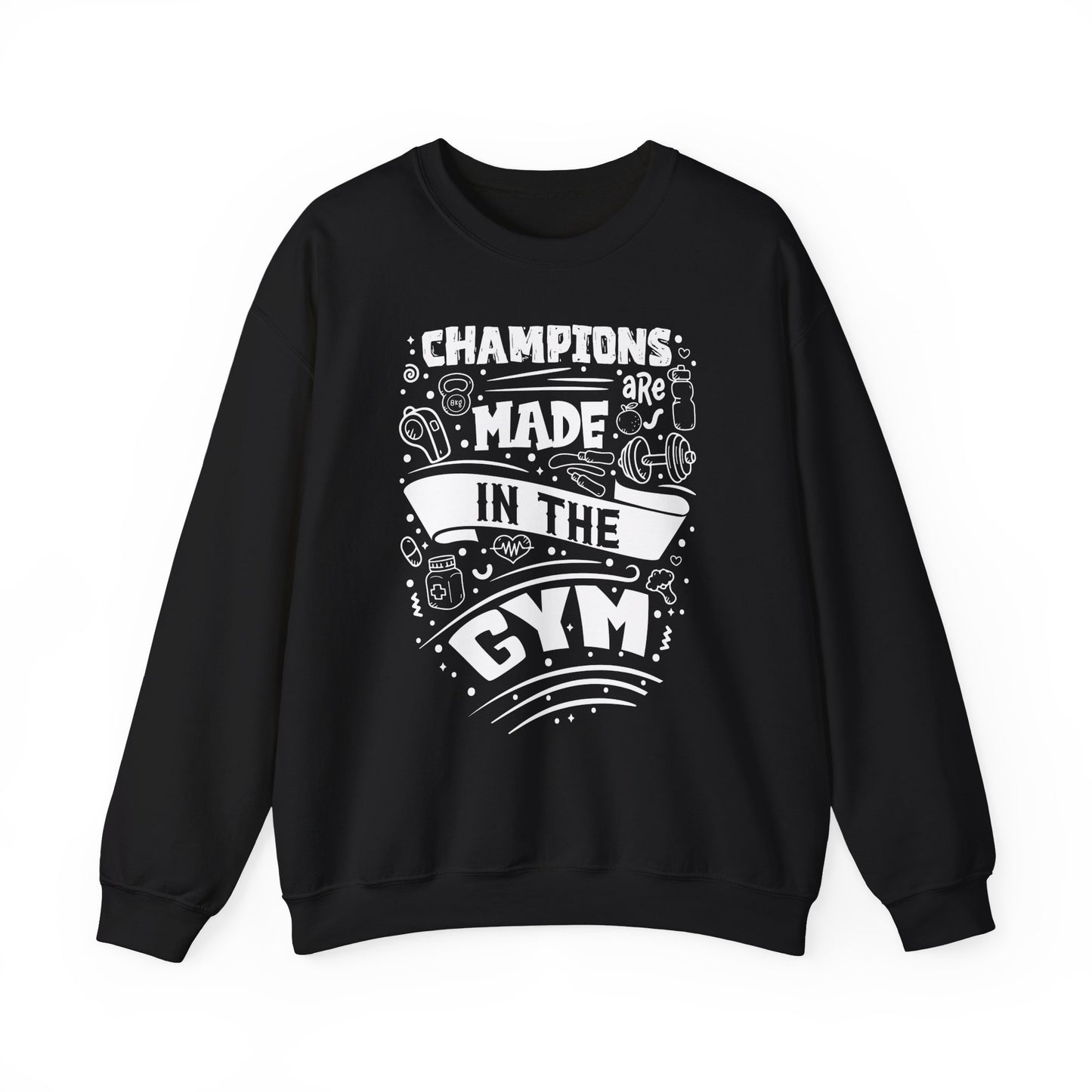 Champions Made in the Gym Crewneck Sweatshirt | Unisex Fitness Apparel