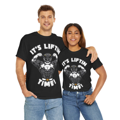 It's Liftin' Time Unisex Heavy Cotton Tee - Motivational Gym Shirt for Fitness Enthusiasts Black