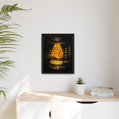 Bulb Matte Canvas, Framed (Multi-color)