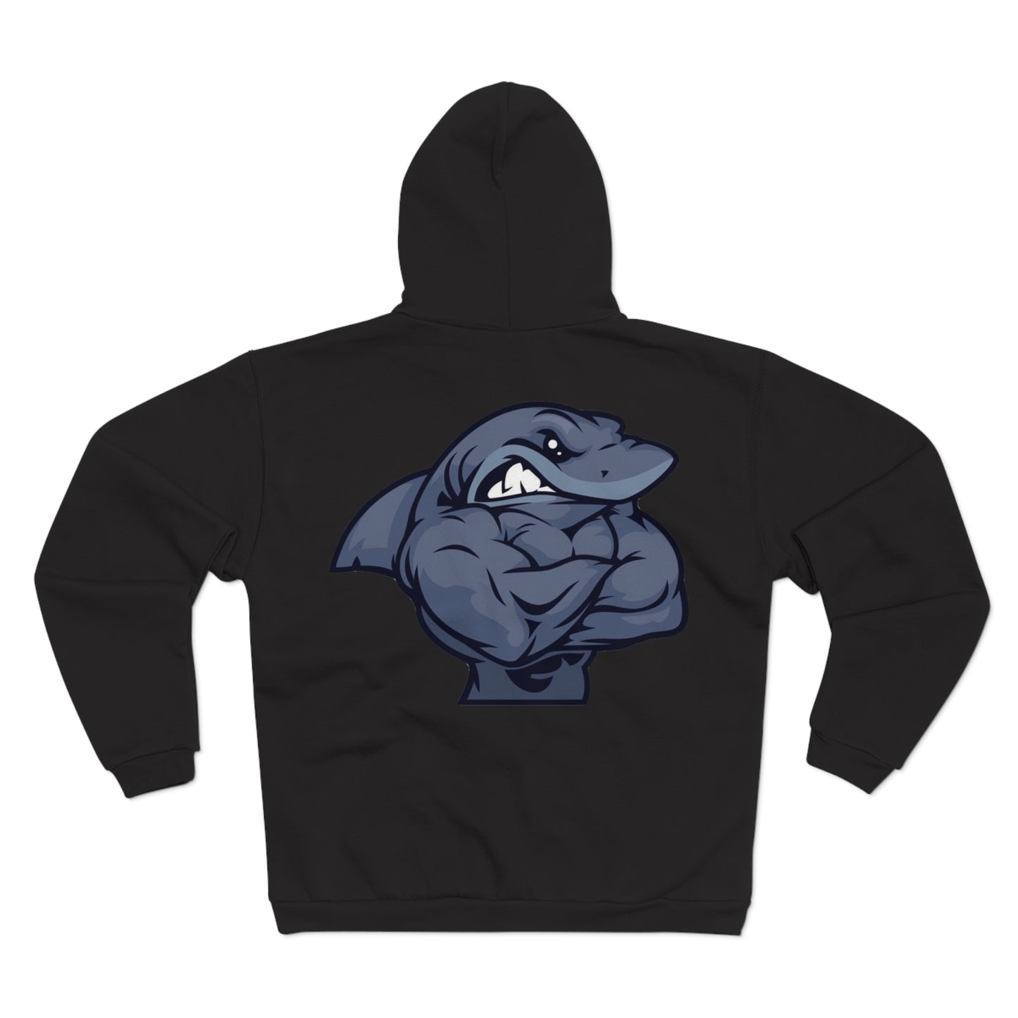 Muscle Shark Unisex Hooded Zip Sweatshirt - Perfect for Shark Lovers