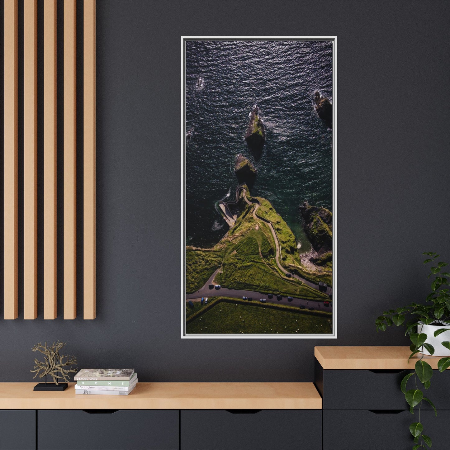 Dunquin Pier Matte Canvas, Framed (Multi-color)
