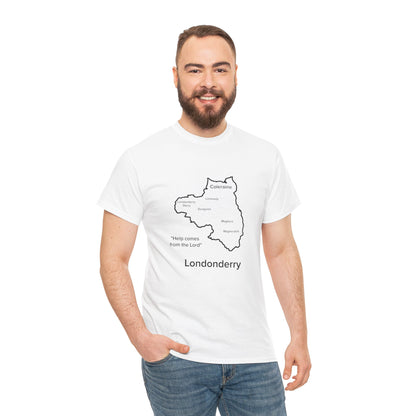 Londonderry Unisex Heavy Cotton Tee White Edition