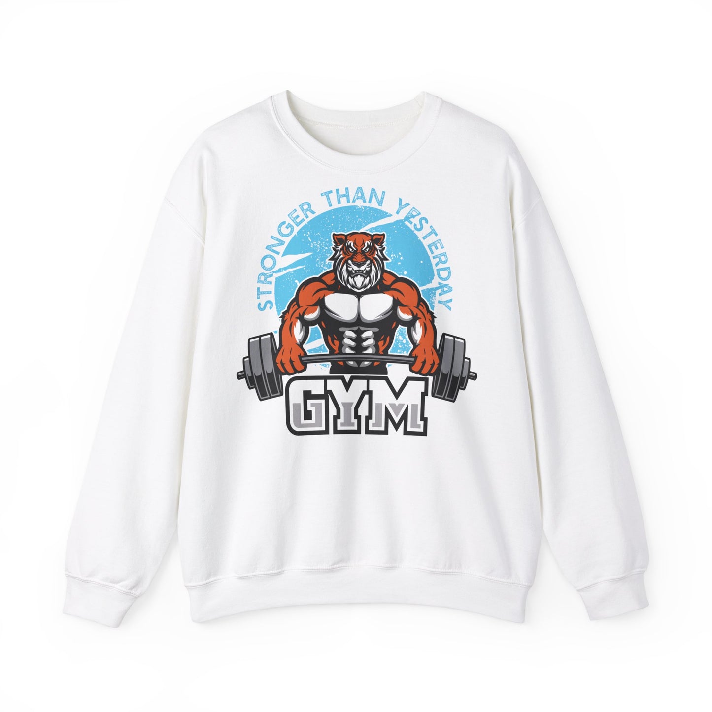 Stronger Than Yesterday Gym Sweatshirt - Unisex Heavy Blend™ Crewneck