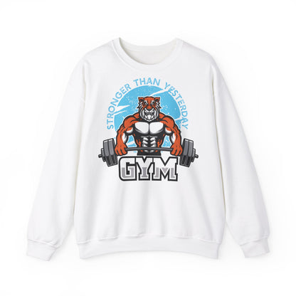 Stronger Than Yesterday Gym Sweatshirt - Unisex Heavy Blend™ Crewneck