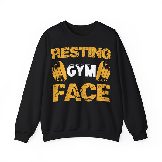 Resting Gym Face Sweatshirt - Unisex Heavy Blend™ Crewneck for Fitness Enthusiasts