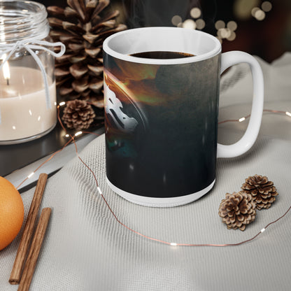 Mystical Fire Lion Ceramic Coffee Cup - 11oz & 15oz