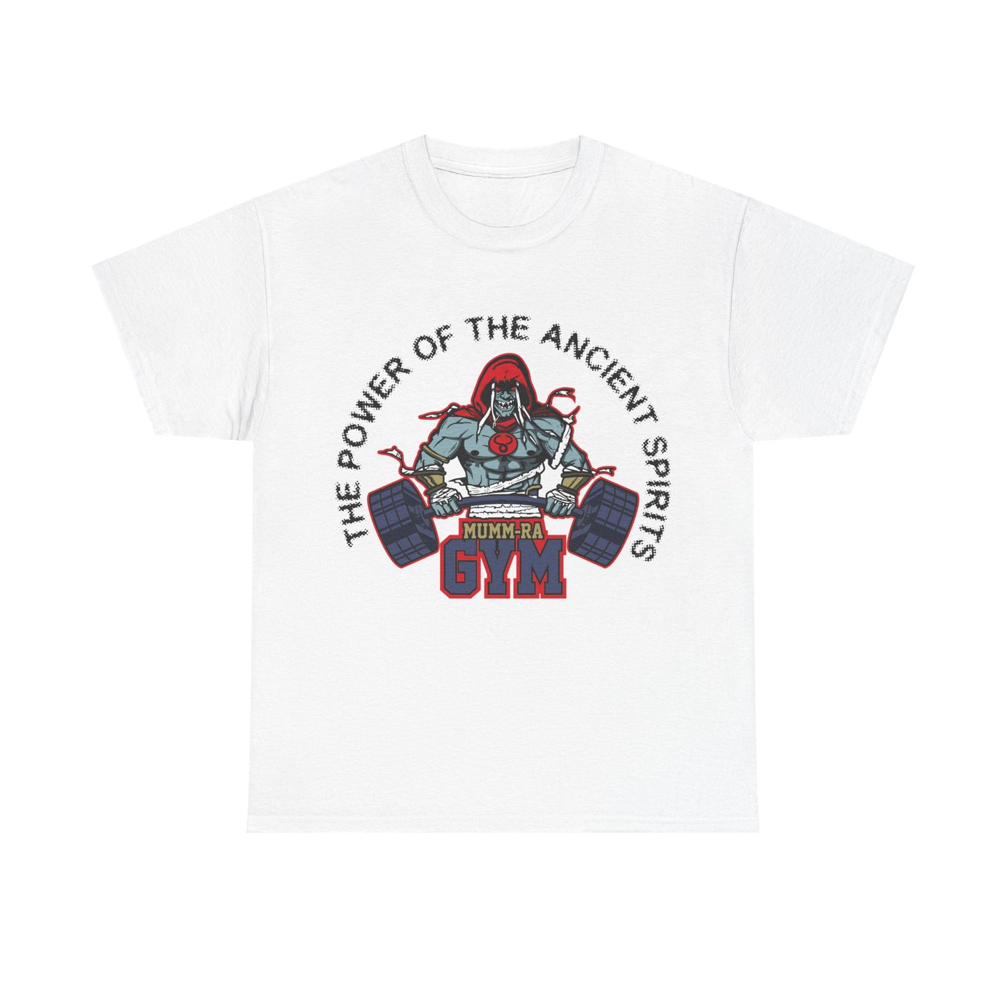 Mummy Gym Power Unisex Heavy Cotton Tee - Workout Shirt for Fitness Enthusiasts White